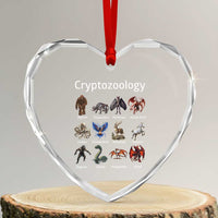 Cryptid Creatures Heart Crystal Glass Ornament Cryptozoology Fantasy Mythical Monsters - Wonder Print Shop