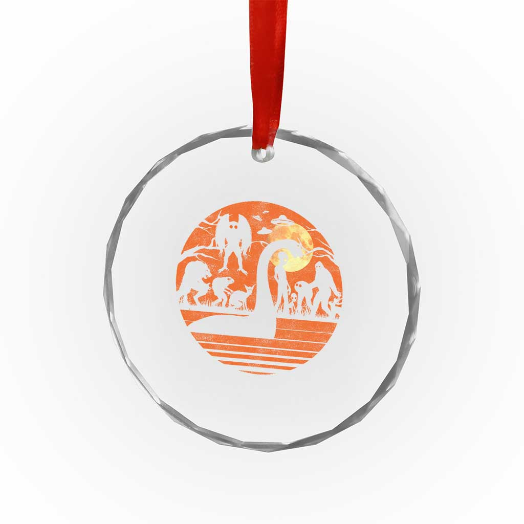 Cryptid Monsters Crystal Glass Ornament Bigfoot Loch Ness Monster Mothman Aliens Weirdcore Folk Horror