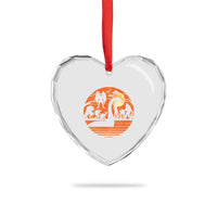 Cryptid Monsters Heart Crystal Glass Ornament Bigfoot Loch Ness Monster Mothman Aliens Weirdcore Folk Horror