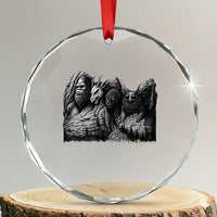 Cryptid Mount Rushmore Crystal Glass Ornament Bigfoot Mothman Jersey Devil Chupacabra