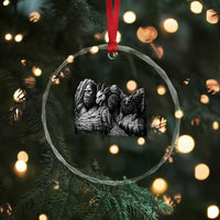 Cryptid Mount Rushmore Crystal Glass Ornament Bigfoot Mothman Jersey Devil Chupacabra
