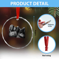 Cryptid Mount Rushmore Crystal Glass Ornament Bigfoot Mothman Jersey Devil Chupacabra