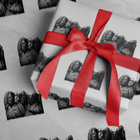 Cryptid Mount Rushmore Wrapping Paper Roll Bigfoot Mothman Jersey Devil Chupacabra