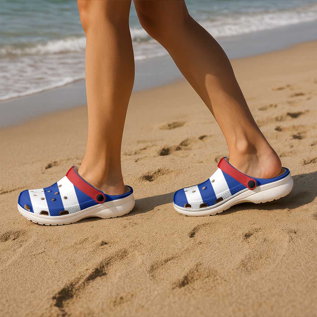 Cuba Clogs Shoes Heritage Palette Flag-Inspired - Wonder Print Shop
