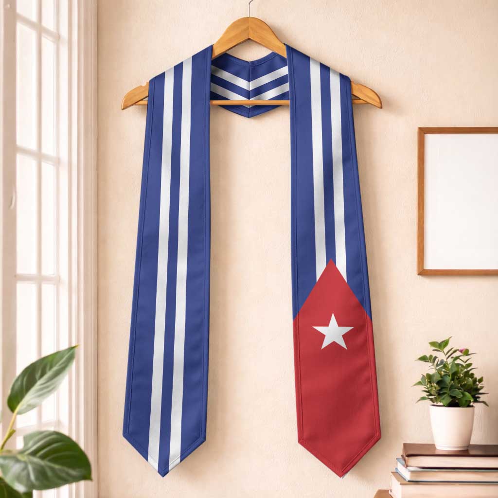 Cuba Graduation Stole Flag Style