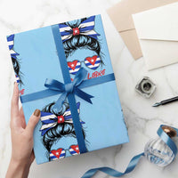 Cuba Libre Wrapping Paper Roll Messy Bun Cuban Woman Sunglasses
