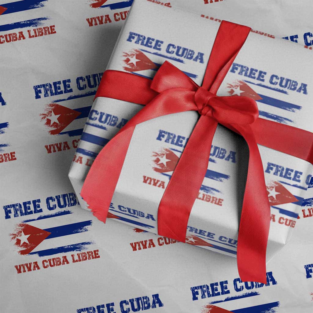 Cuban American Pride Wrapping Paper Roll Freedom For Cuba
