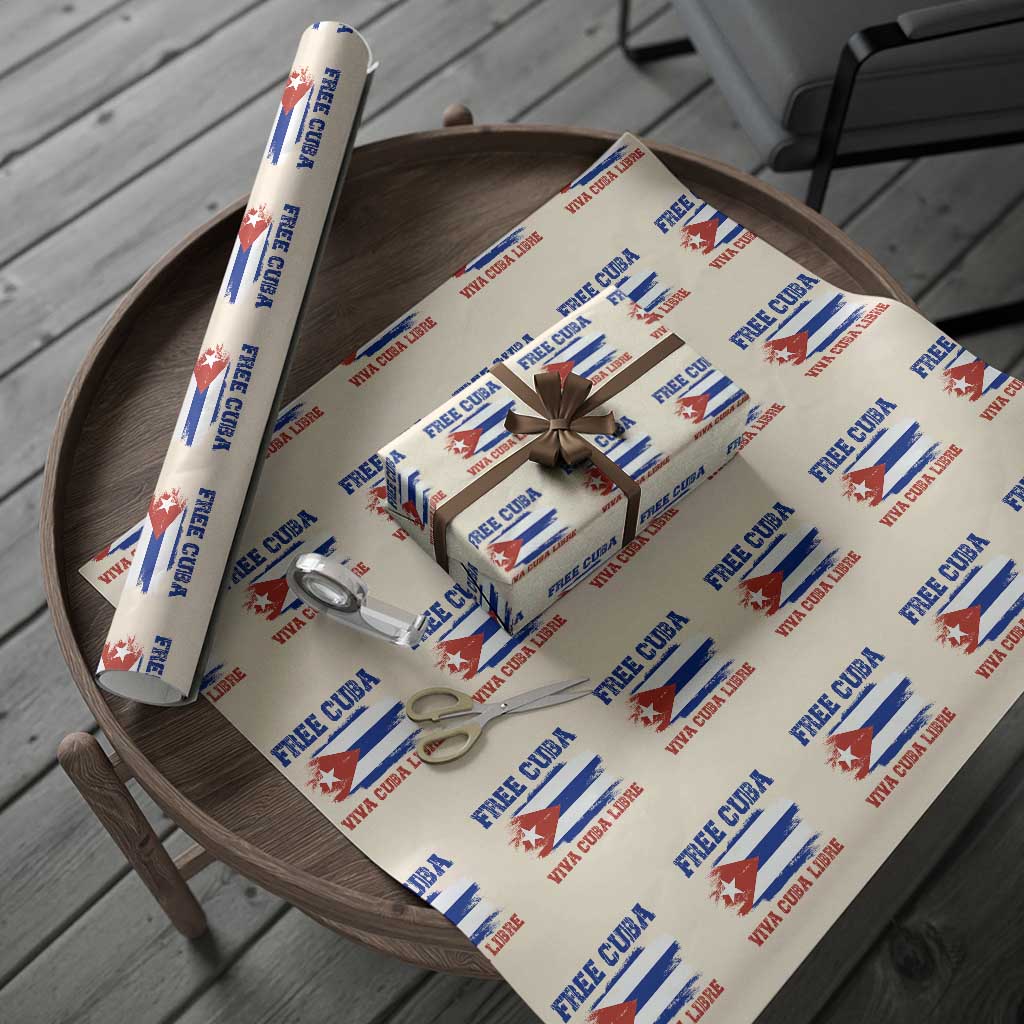 Cuban American Pride Wrapping Paper Roll Freedom For Cuba