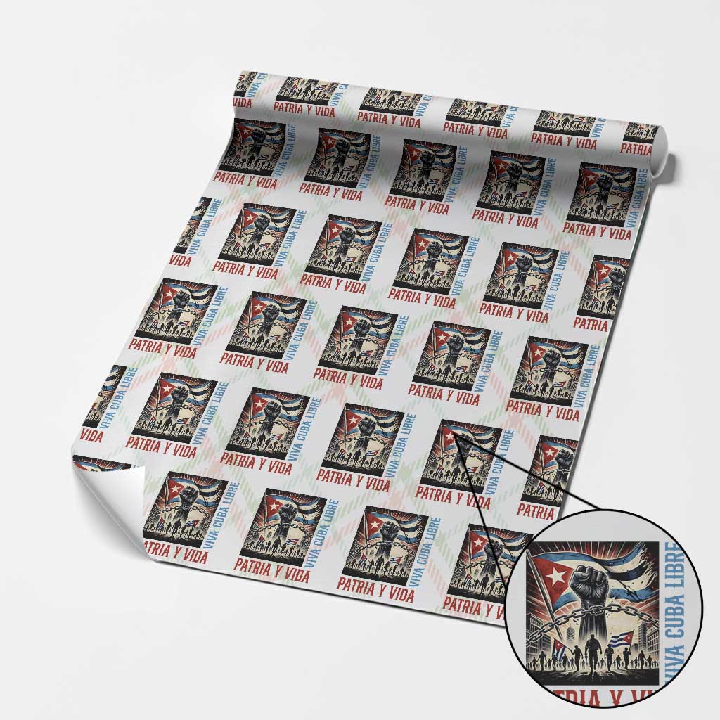 Cuban American Pride Wrapping Paper Roll Viva Cuba Libre Supporter
