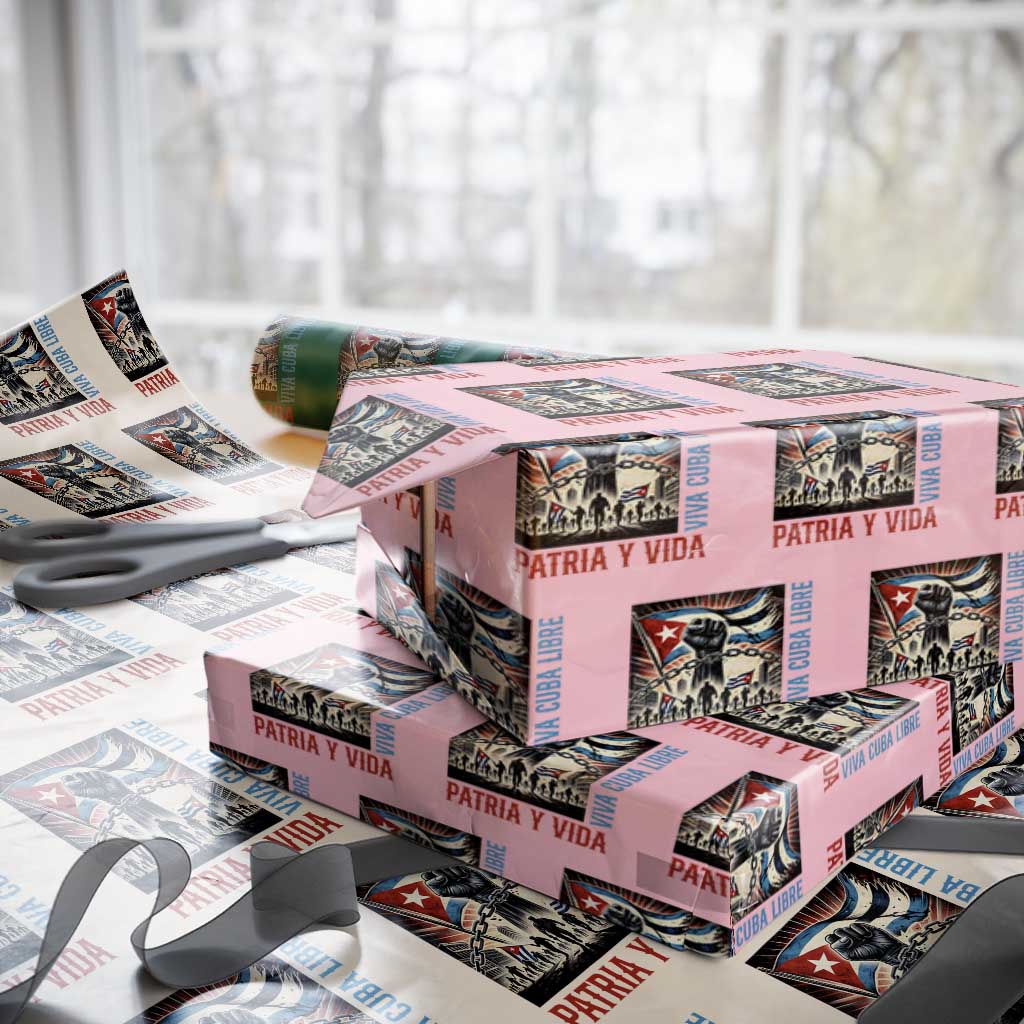 Cuban American Pride Wrapping Paper Roll Viva Cuba Libre Supporter
