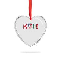 CUM Canada USA Mexico Patriotic Soccer Fans Heart Crystal Glass Ornament