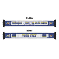 Curacao 2026 Football Personalized Soccer Scarf Korsou Ride The Blue Wave