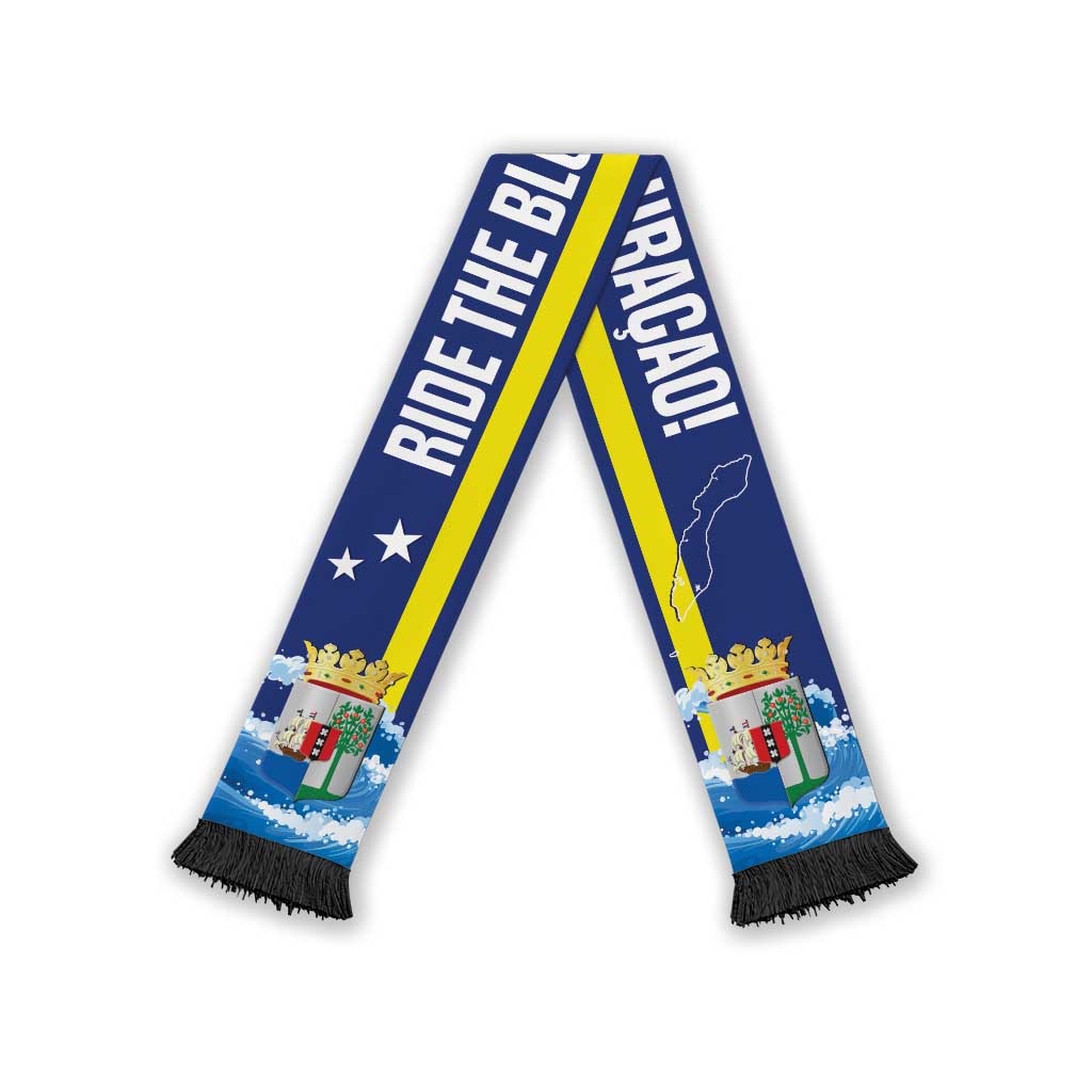 Curacao 2026 Football Soccer Scarf Ride Blue Wave