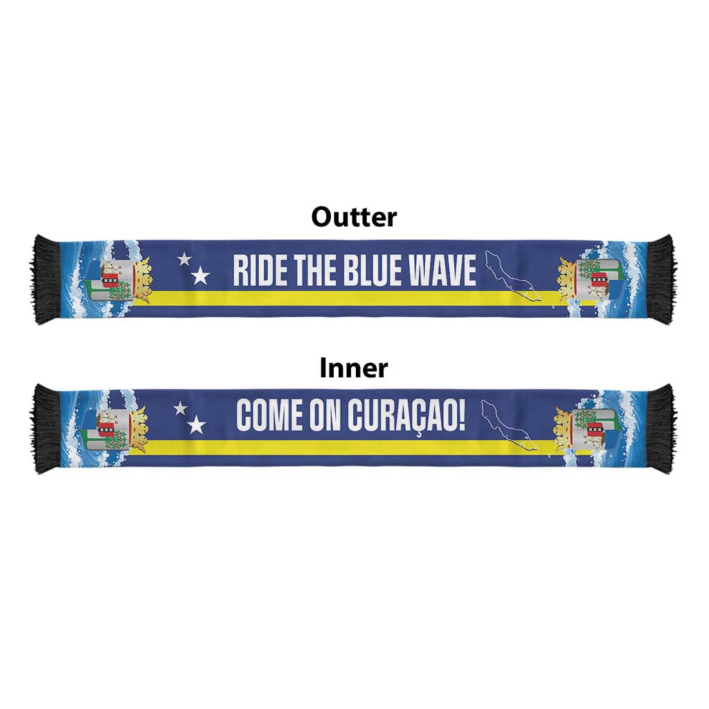 Curacao 2026 Football Soccer Scarf Ride Blue Wave