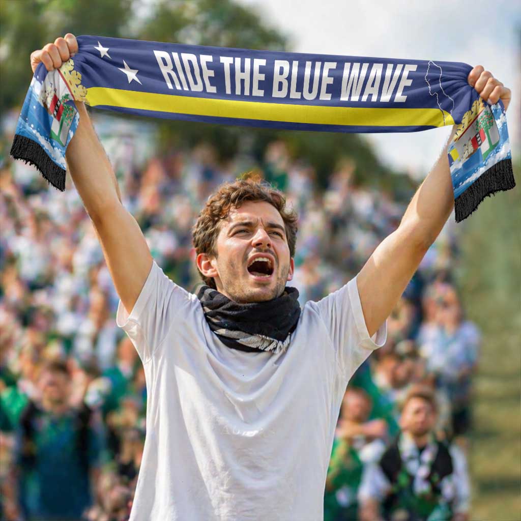 Curacao 2026 Football Soccer Scarf Ride Blue Wave