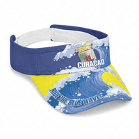 Curacao 2026 Football Sun Visor Cap Korsou Ride The Blue Wave