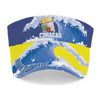 Curacao 2026 Football Sun Visor Cap Korsou Ride The Blue Wave