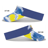 Curacao 2026 Football Sun Visor Cap Korsou Ride The Blue Wave