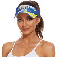 Curacao 2026 Football Sun Visor Cap Korsou Ride The Blue Wave