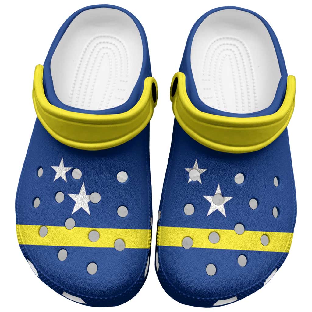 Curaçao Clogs Shoes Heritage Palette Flag-Inspired - Wonder Print Shop