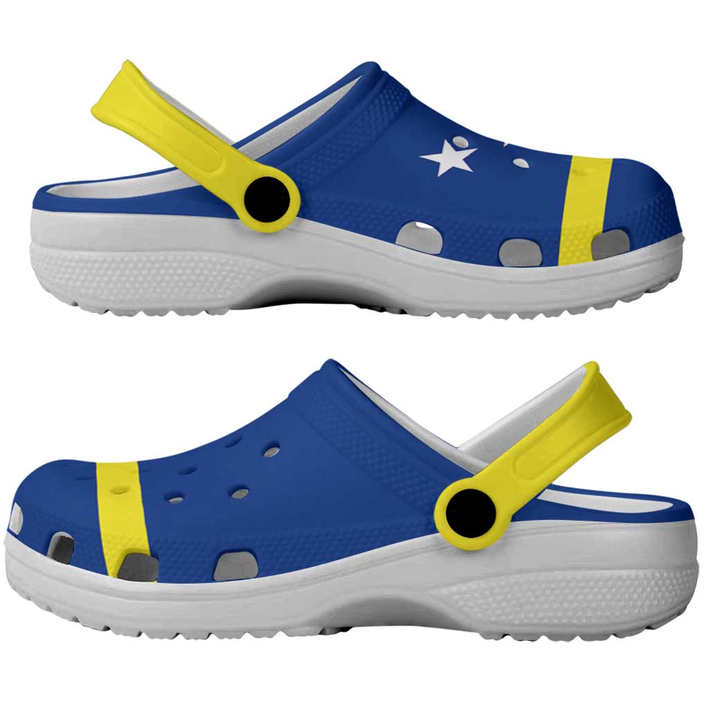 Curaçao Clogs Shoes Heritage Palette Flag-Inspired - Wonder Print Shop