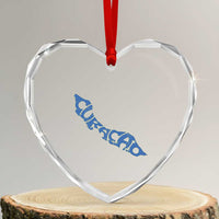 Curacao Flag Map Pride Heart Crystal Glass Ornament Proud Curacaoan Heritage Gift