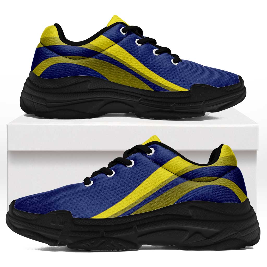Curacao Football Chunky Sneakers Flag-Inspired Curve Style