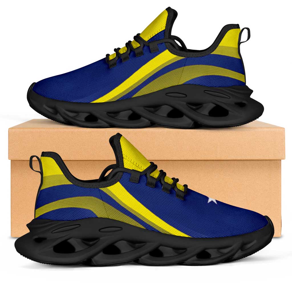 Curacao Football Clunky Sneakers Flag-Inspired Curve Style