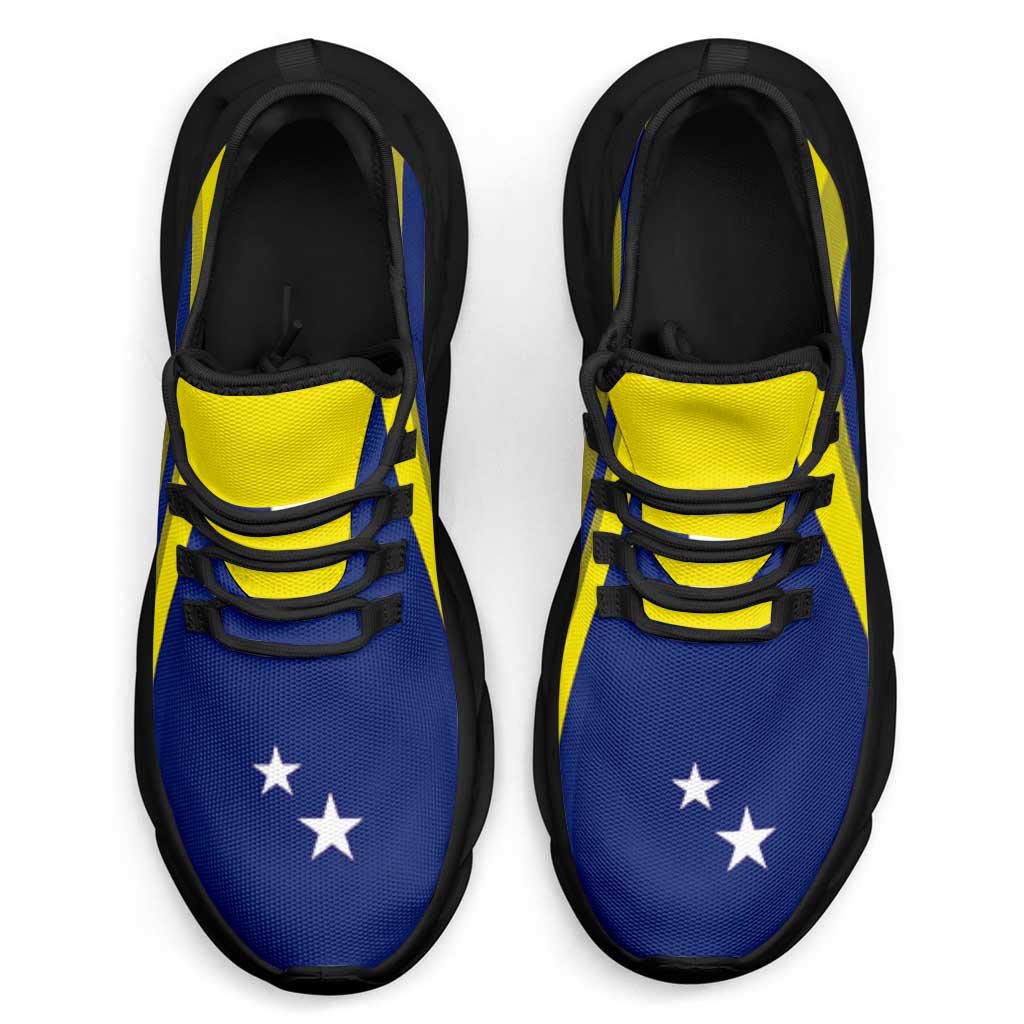 Curacao Football Clunky Sneakers Flag-Inspired Curve Style