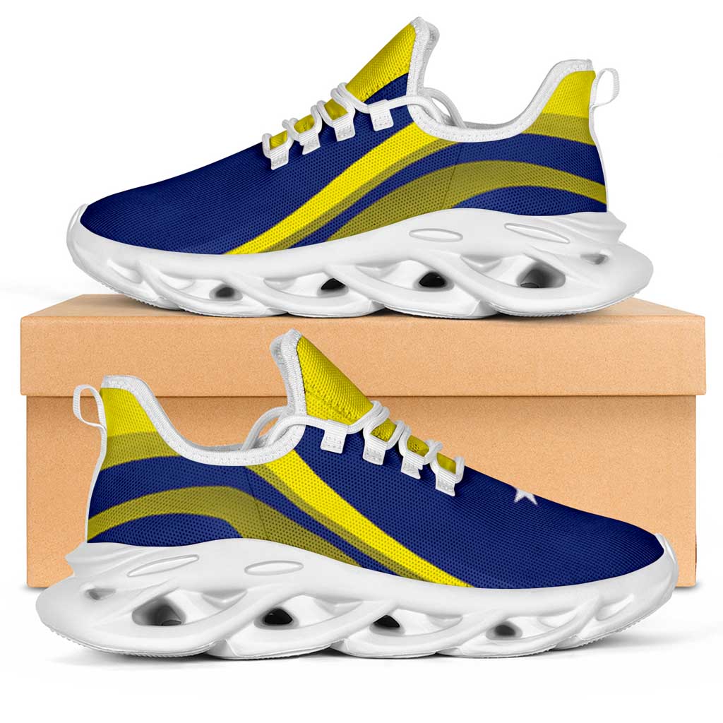 Curacao Football Clunky Sneakers Flag-Inspired Curve Style