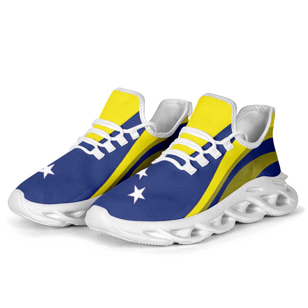 Curacao Football Clunky Sneakers Flag-Inspired Curve Style