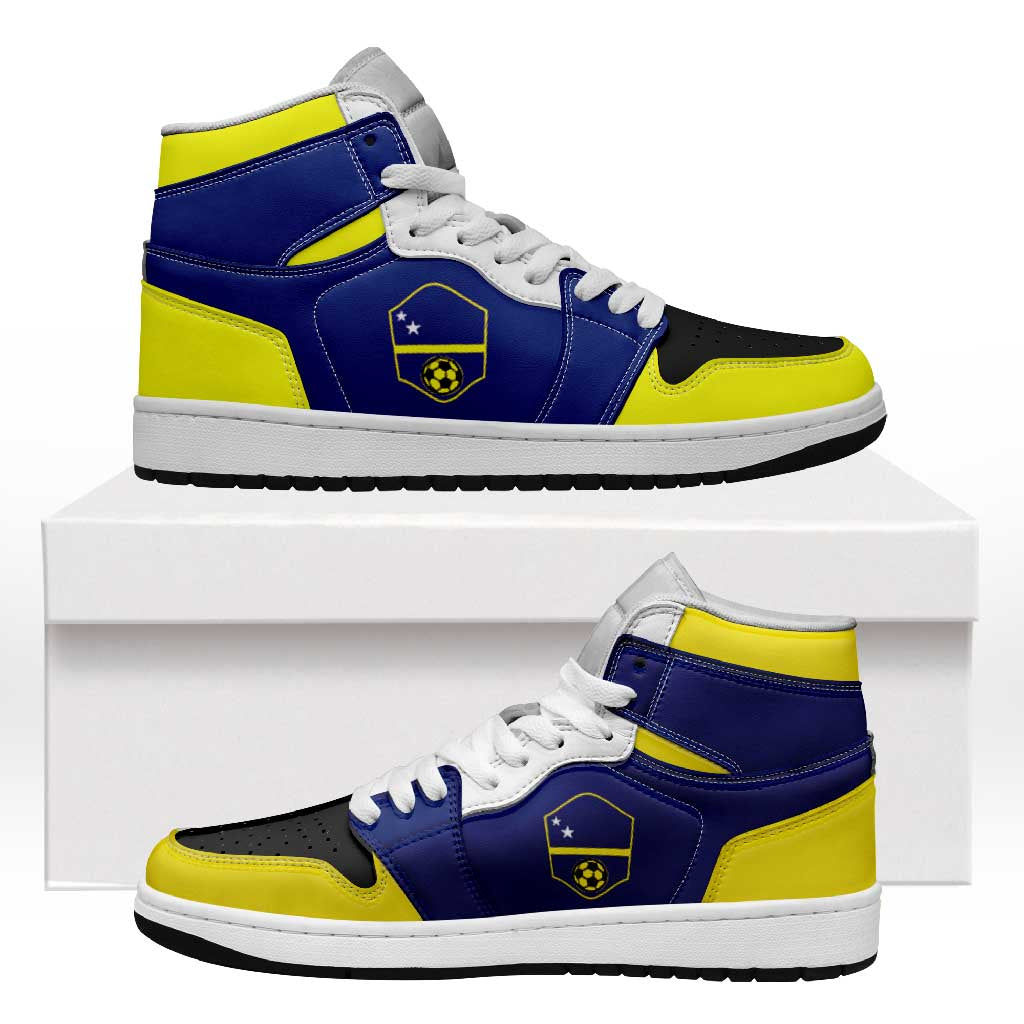 Curaçao High Sneakers AJ1 Classic National Flag Style - Wonder Print Shop