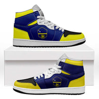 Curaçao High Sneakers AJ1 Classic National Flag Style - Wonder Print Shop