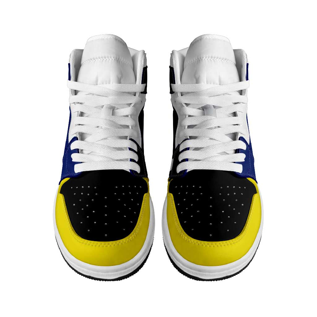 Curaçao High Sneakers AJ1 Classic National Flag Style - Wonder Print Shop