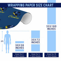 Curaçao Soccer Fans Distressed Flag Wrapping Paper Roll Football Heritage Pride Support
