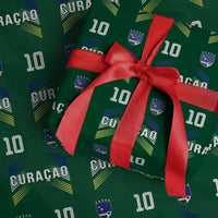 Curacao Soccer Sports Graphic Number 10 Jersey Style Wrapping Paper Roll Proud Curaçaoans Football Fans Game Day Pride