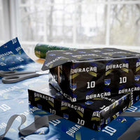 Curacao Soccer Sports Graphic Number 10 Jersey Style Wrapping Paper Roll Proud Curaçaoans Football Fans Game Day Pride