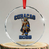 Curacao Warrior Football Fan Crystal Glass Ornament Proud Island Game Day Gift