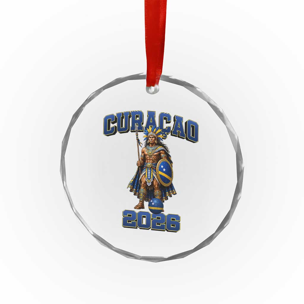 Curacao Warrior Football Fan Crystal Glass Ornament Proud Island Game Day Gift