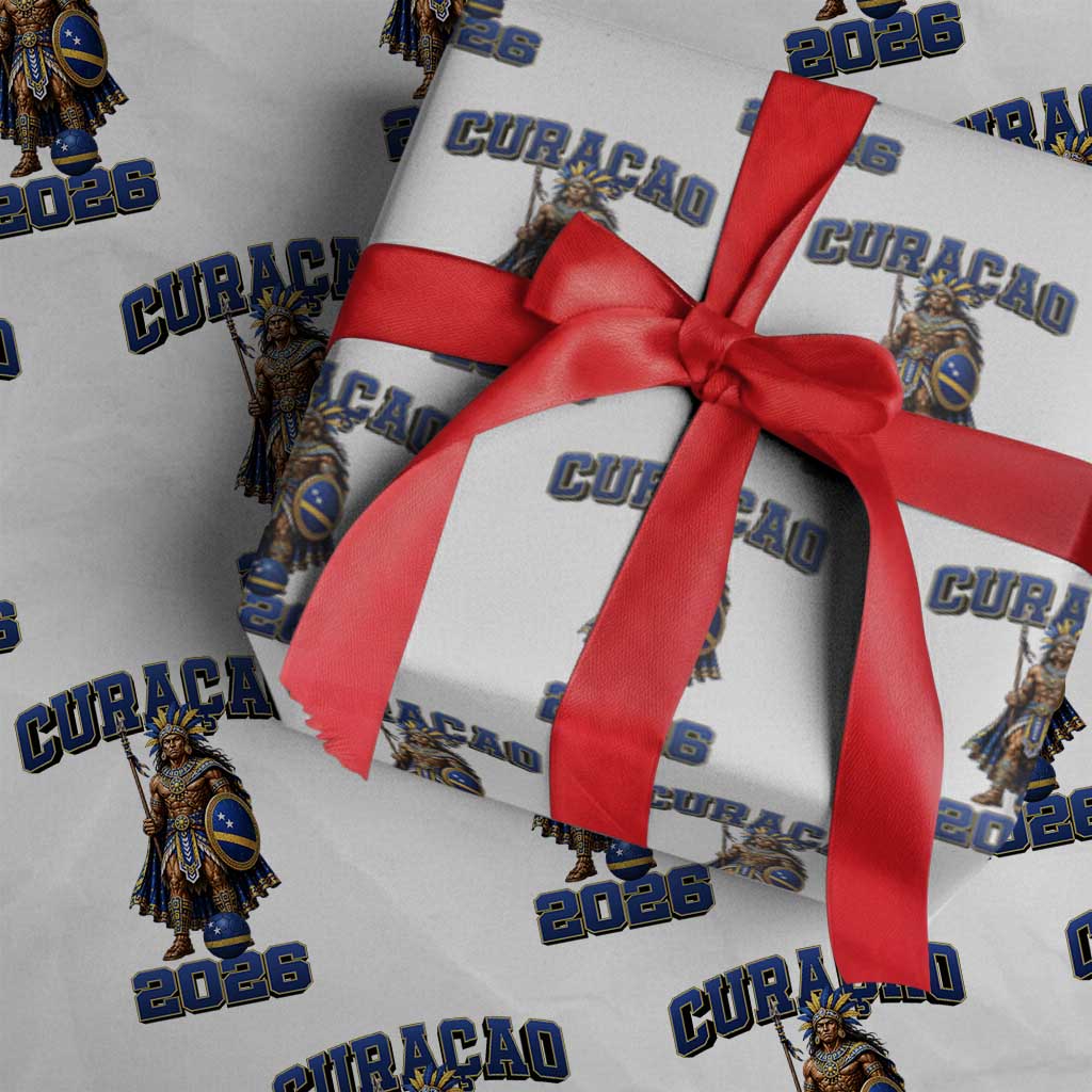 Curacao Warrior Football Fan Wrapping Paper Roll Proud Island Game Day Gift