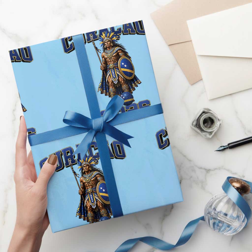 Curacao Warrior Football Fan Wrapping Paper Roll Proud Island Game Day Gift