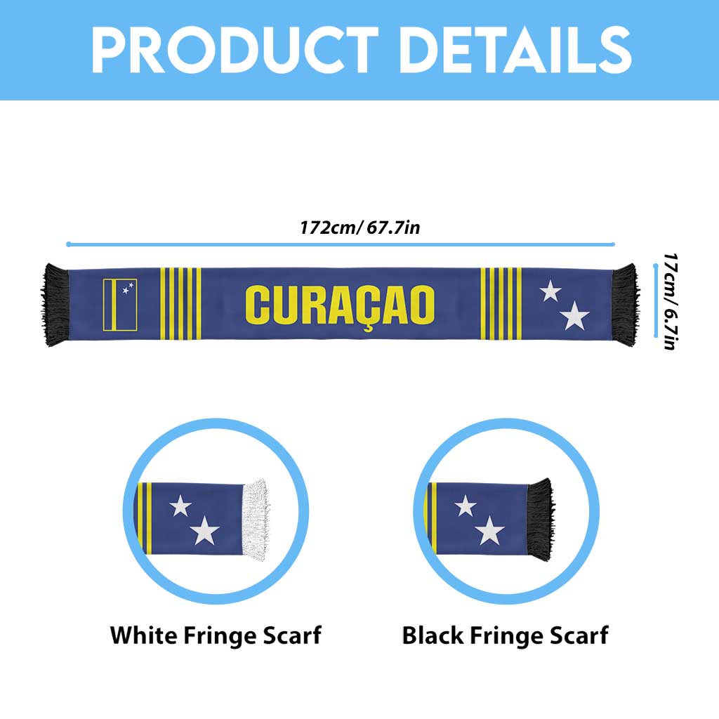 Curacao World Football 2026 Soccer Scarf National Pride Never Stops