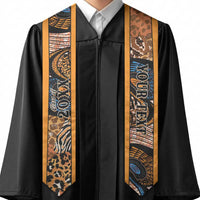 Custom African Ankara Motifs Mixed Animal Skins Graduation Stole