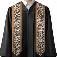 Custom African Leopard Mix Native Tribal Pattern Graduation Stole