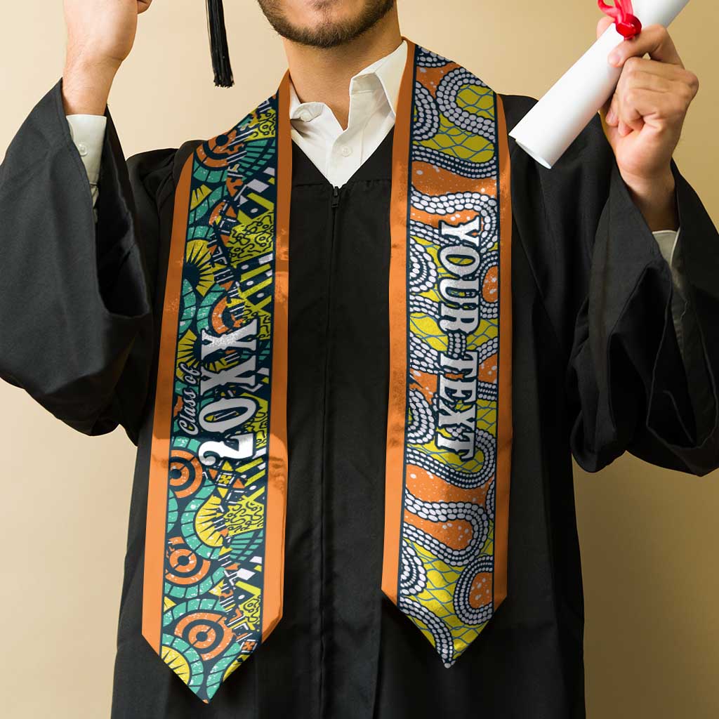Custom African Tribal Mixed Pattern Graduation Stole