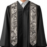 Custom African Wild Animal Skins Graduation Stole Snake and Crocodile Mix Skin