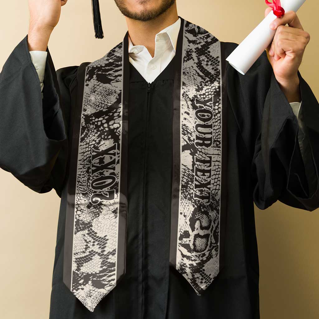Custom African Wild Animal Skins Graduation Stole Snake and Crocodile Mix Skin