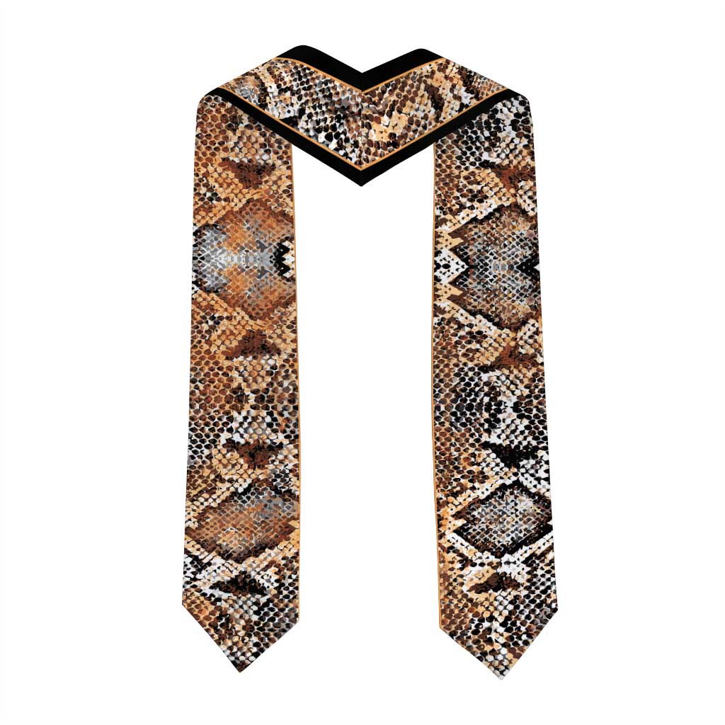 Custom African Wild Animal Skins Graduation Stole Vintage Snake Skin Pattern