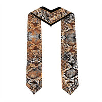 Custom African Wild Animal Skins Graduation Stole Vintage Snake Skin Pattern