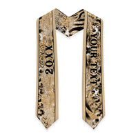 Custom African Wild Animal Skins Graduation Stole Zebra Tiger Leopard Mix Skin